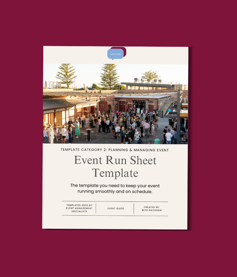 Event Run Sheet Template (Ensure Your Event Runs Smoothly From Start To End)