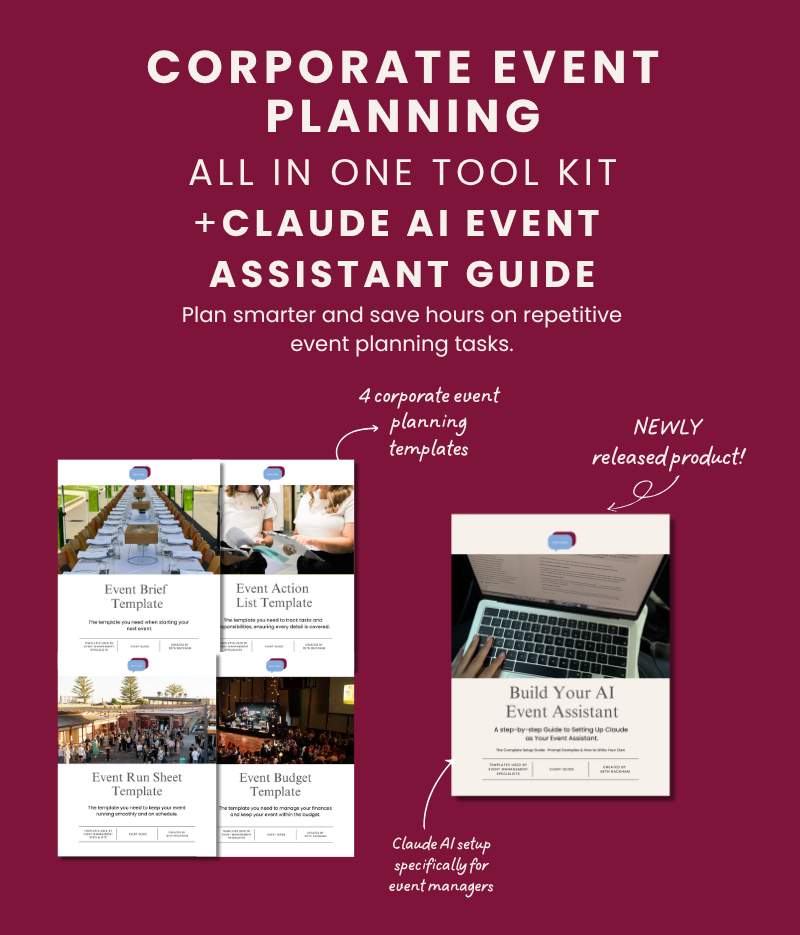 Corporate Event Planning Toolkit + Claude AI Event Assistant Guide