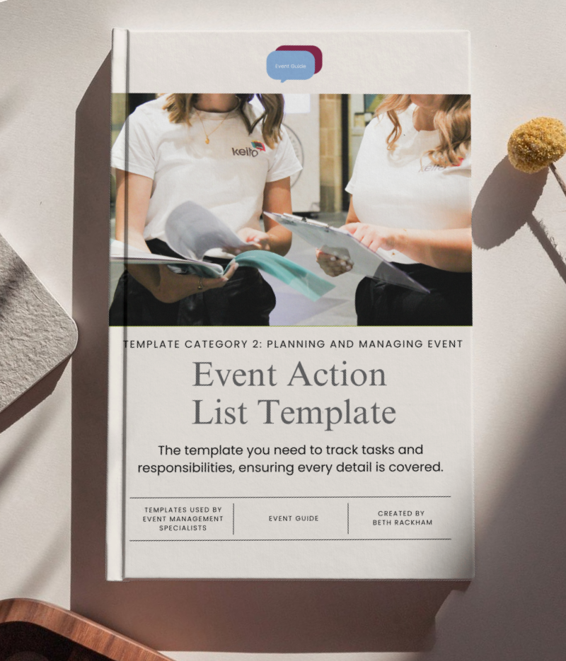 Event Action List - Guided Template - Step-by-Step Task Management