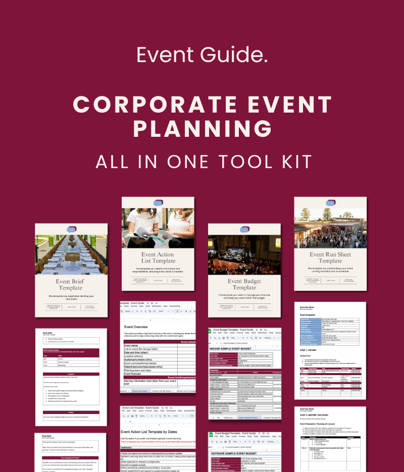 ⭐  Corporate Event Planning Toolkit Bundle