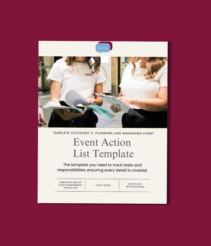 Event Action List Template (Track Your Event Planning Tasks)