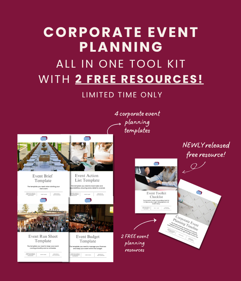 ⭐  Corporate Event Planning Toolkit Bundle + 2 FREE Resources (Limited Edition)